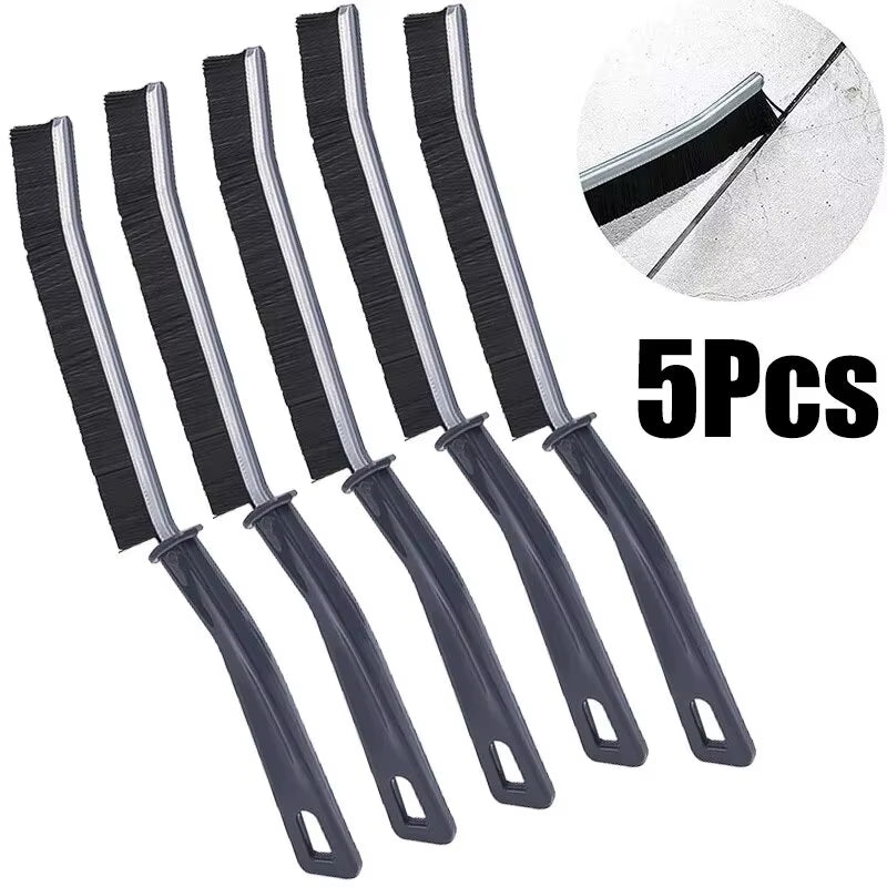 GrimeBuster™ 5-Piece Crevice Cleaning Brush Set – Heavy-Duty Gap & Grout Cleaner with Hard Bristles