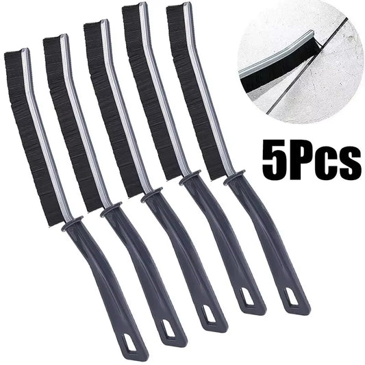 GrimeBuster™ 5-Piece Crevice Cleaning Brush Set – Heavy-Duty Gap & Grout Cleaner with Hard Bristles